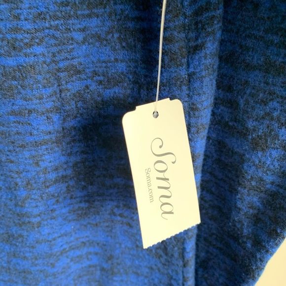 Soma Blue Melange Off Shoulder Tunic Top NWT - Picture 3 of 6